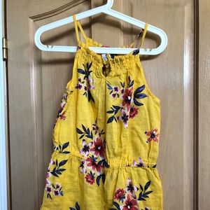 Old Navy Yellow Floral Romper NEVER WORN